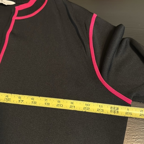 Ming Wang Black and Pink Women's cardigan - Picture 3 of 4